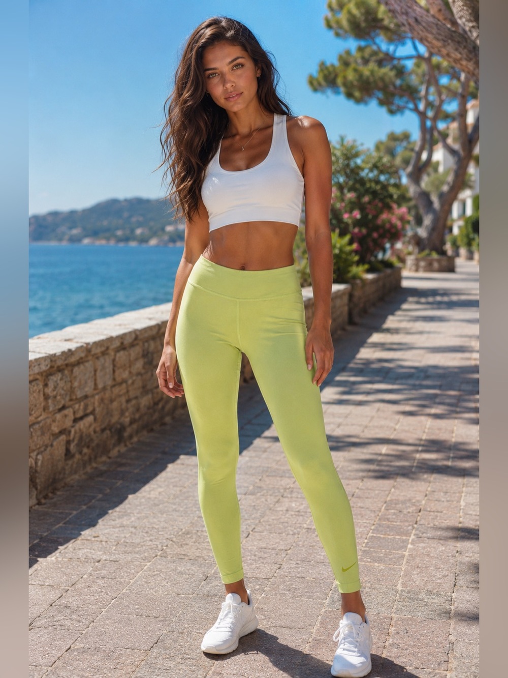 Nike Lime Green High-Waist Leggings